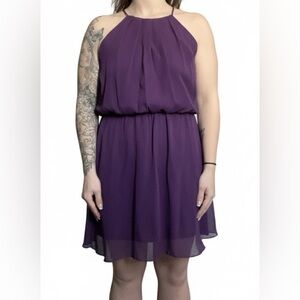 Elegant Purple Women's Dress